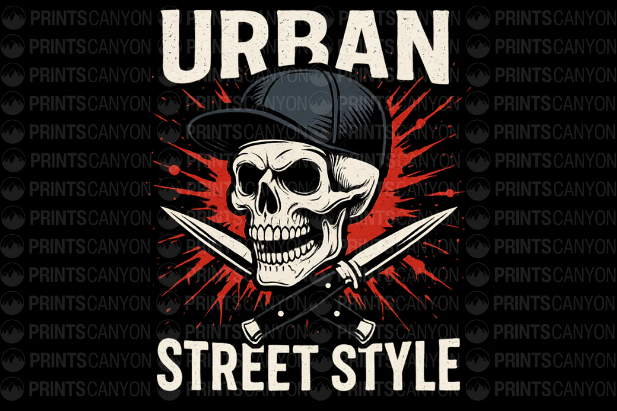 Urban Street Style Skull Graphic Tee for Trendsetters