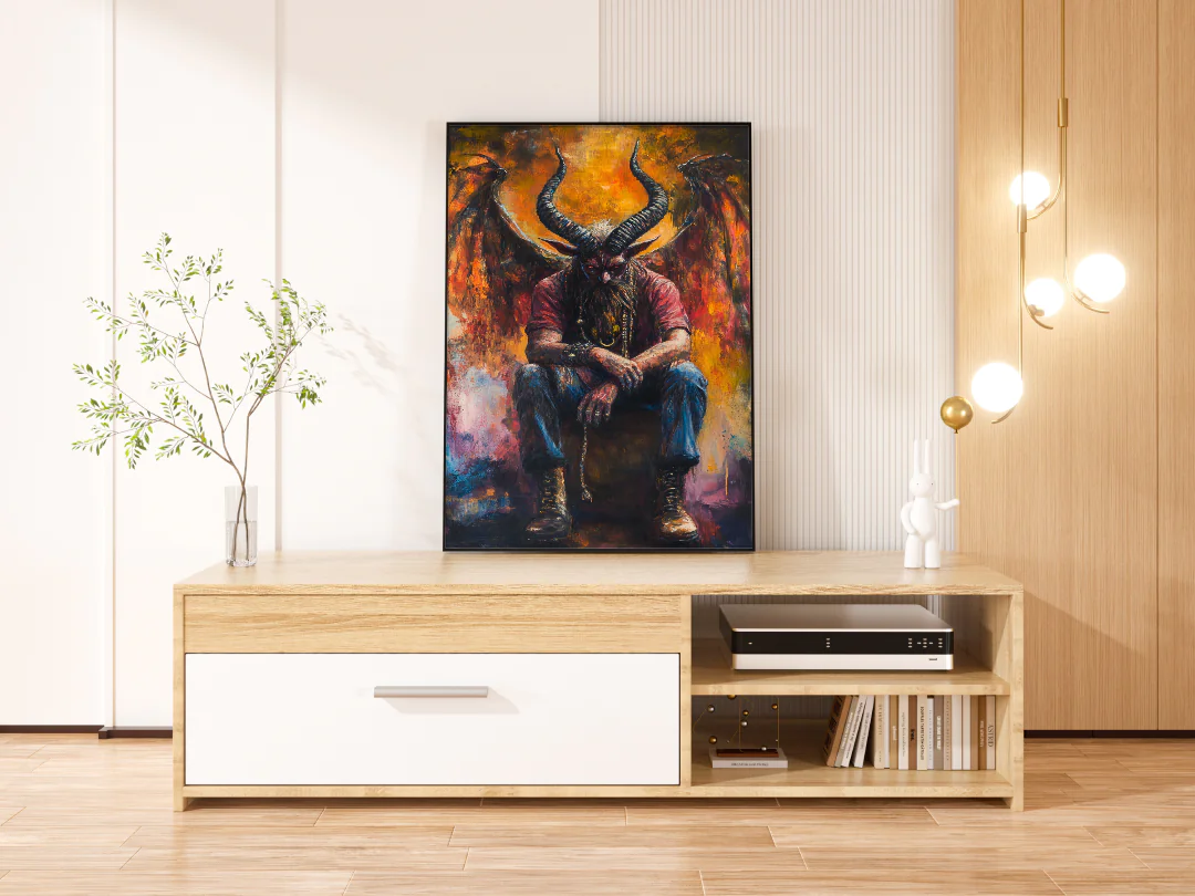 Demonic Portrait of the Fallen King: A Stunning Artistic Expression of Darkness