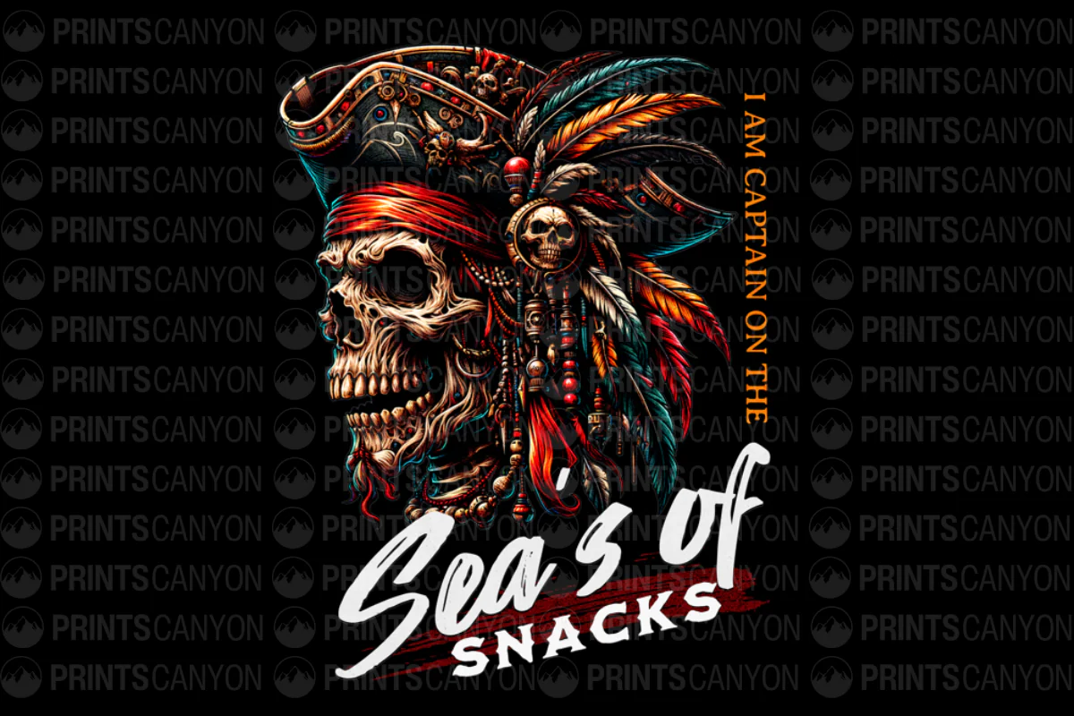 Captain of the Sea's of Snacks T-Shirt for Pirate Lovers
