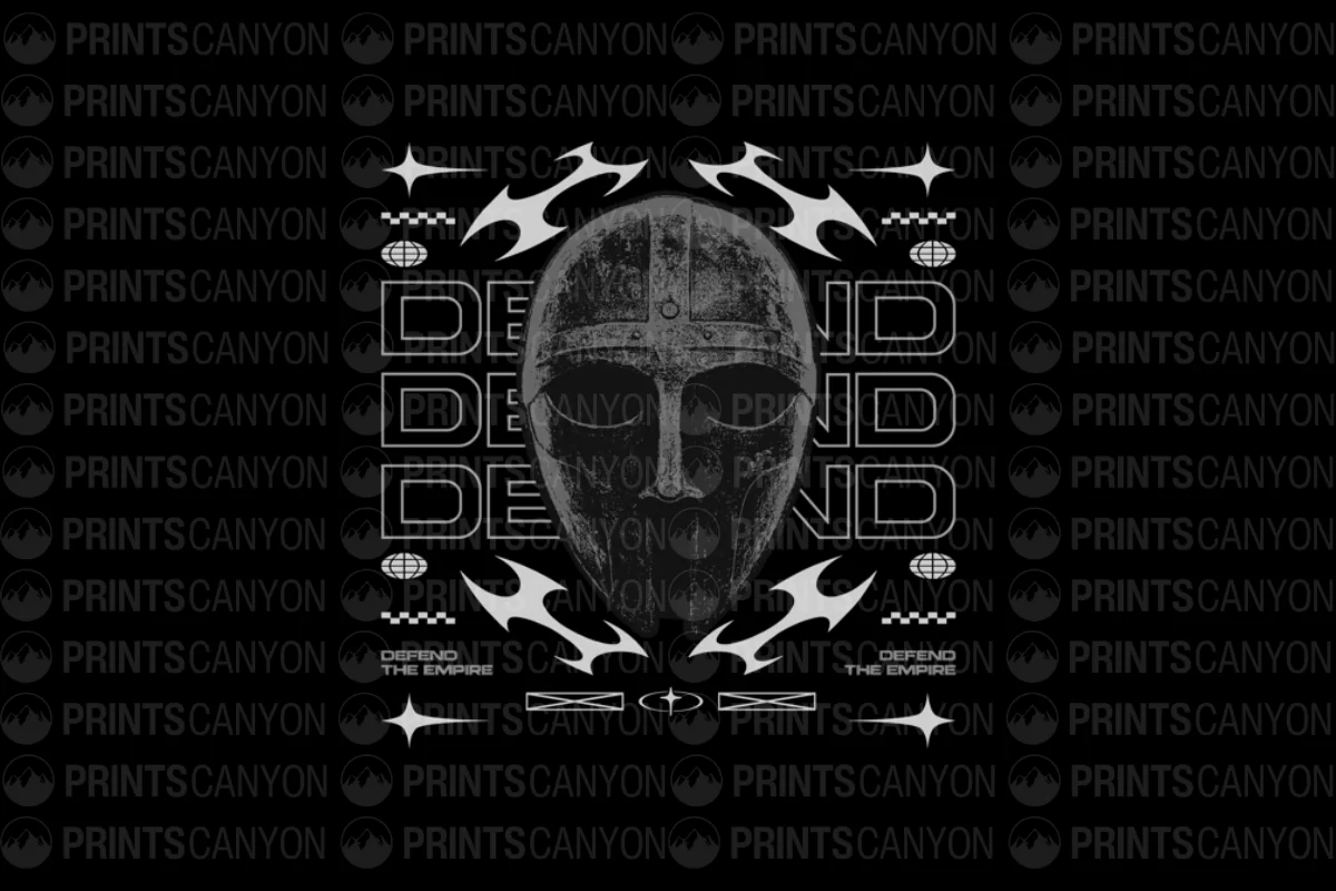 Defend the Empire Warrior Helmet Graphic Tee