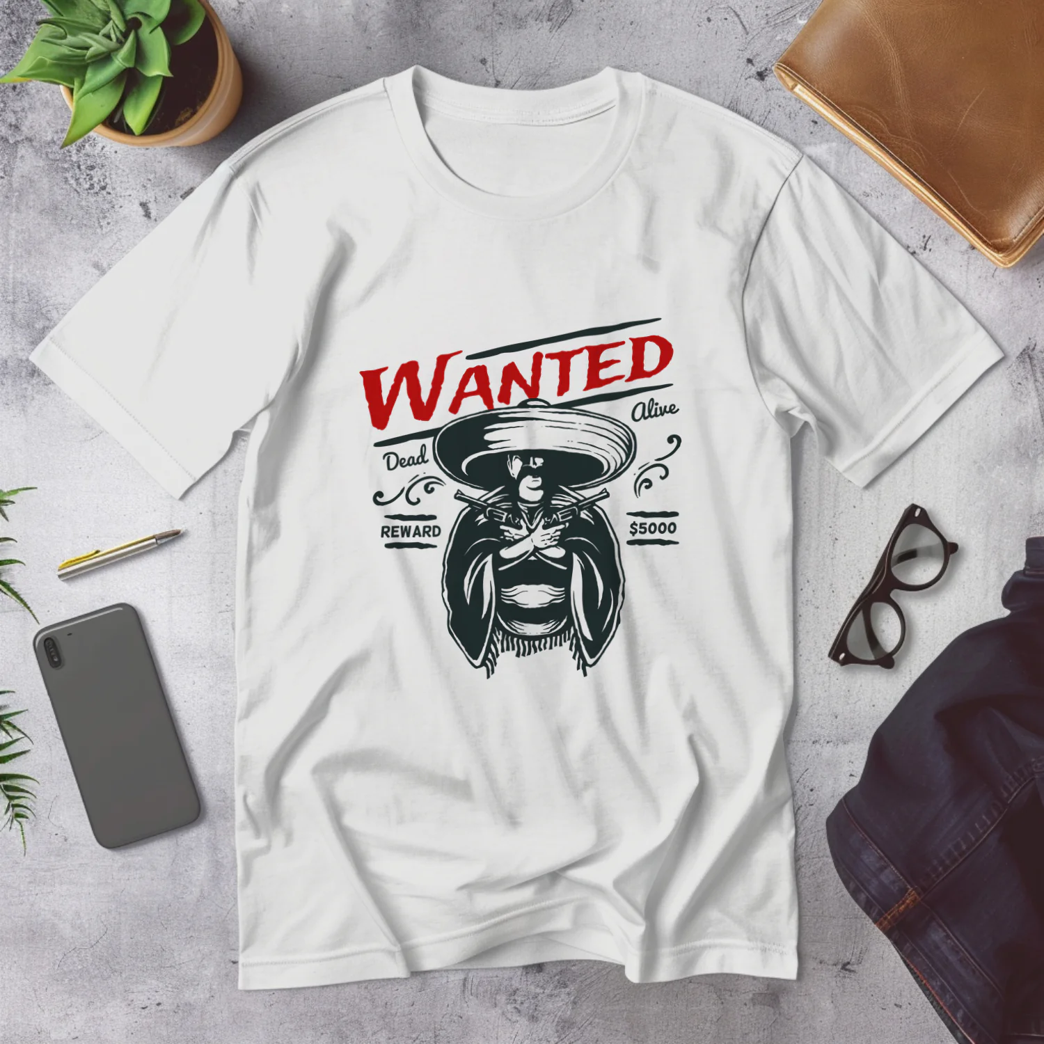 Wanted: Dead or Alive - $5000 Reward for Capture of Notorious Outlaw