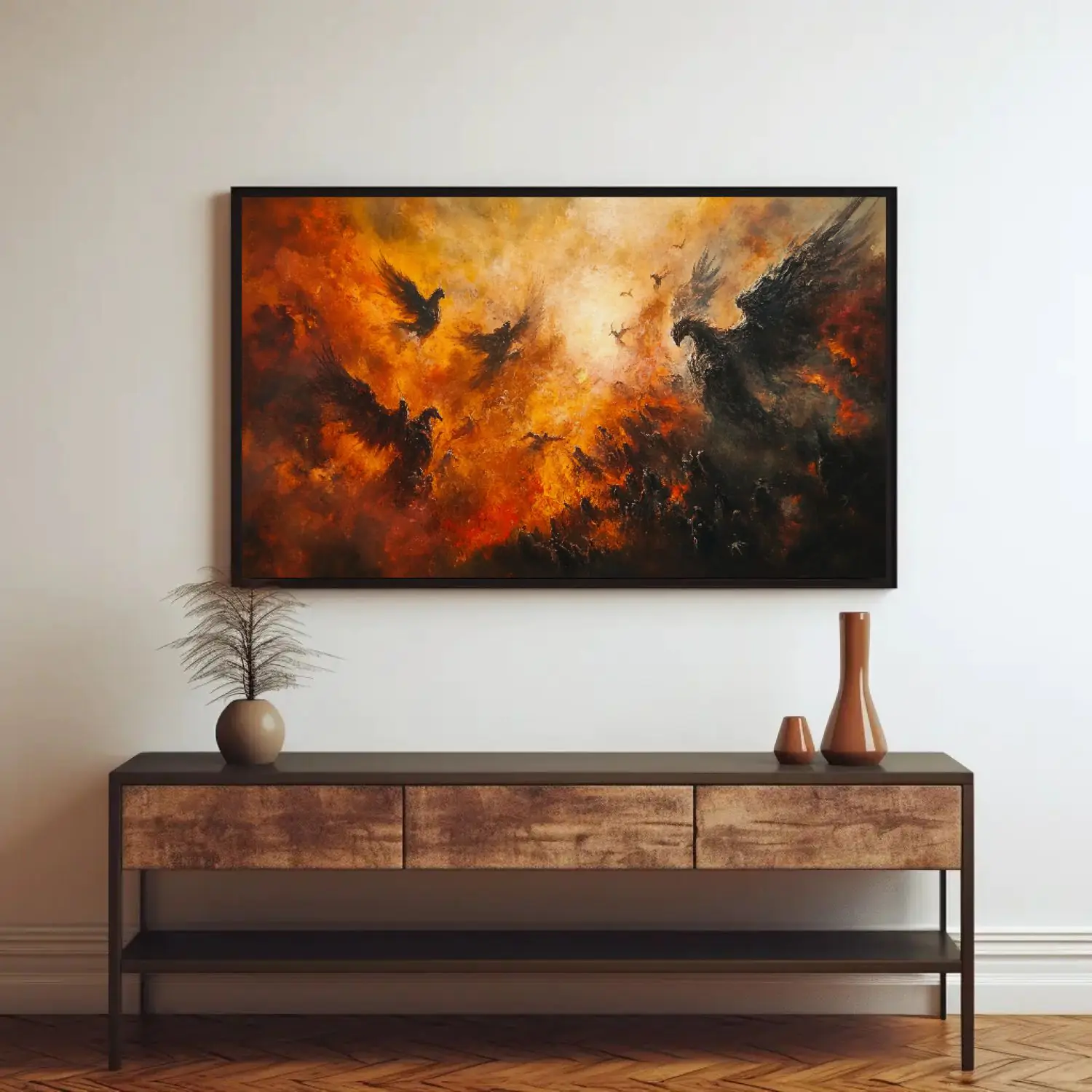 Eternal Flight of Chaos: A Vivid Exploration of Darkness and Light in Art