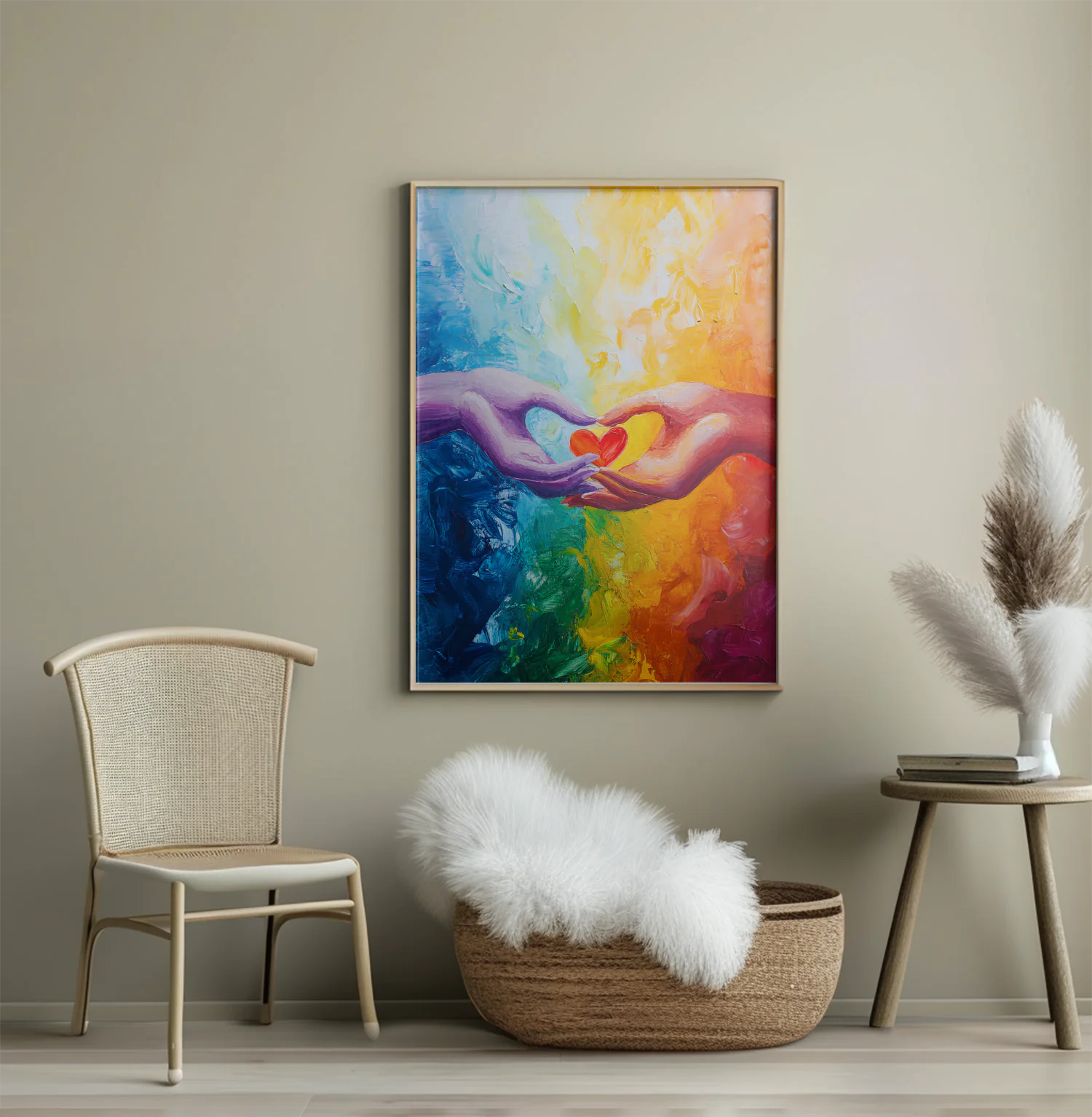 Unity in Color: Embracing Love Through Artful Hands
