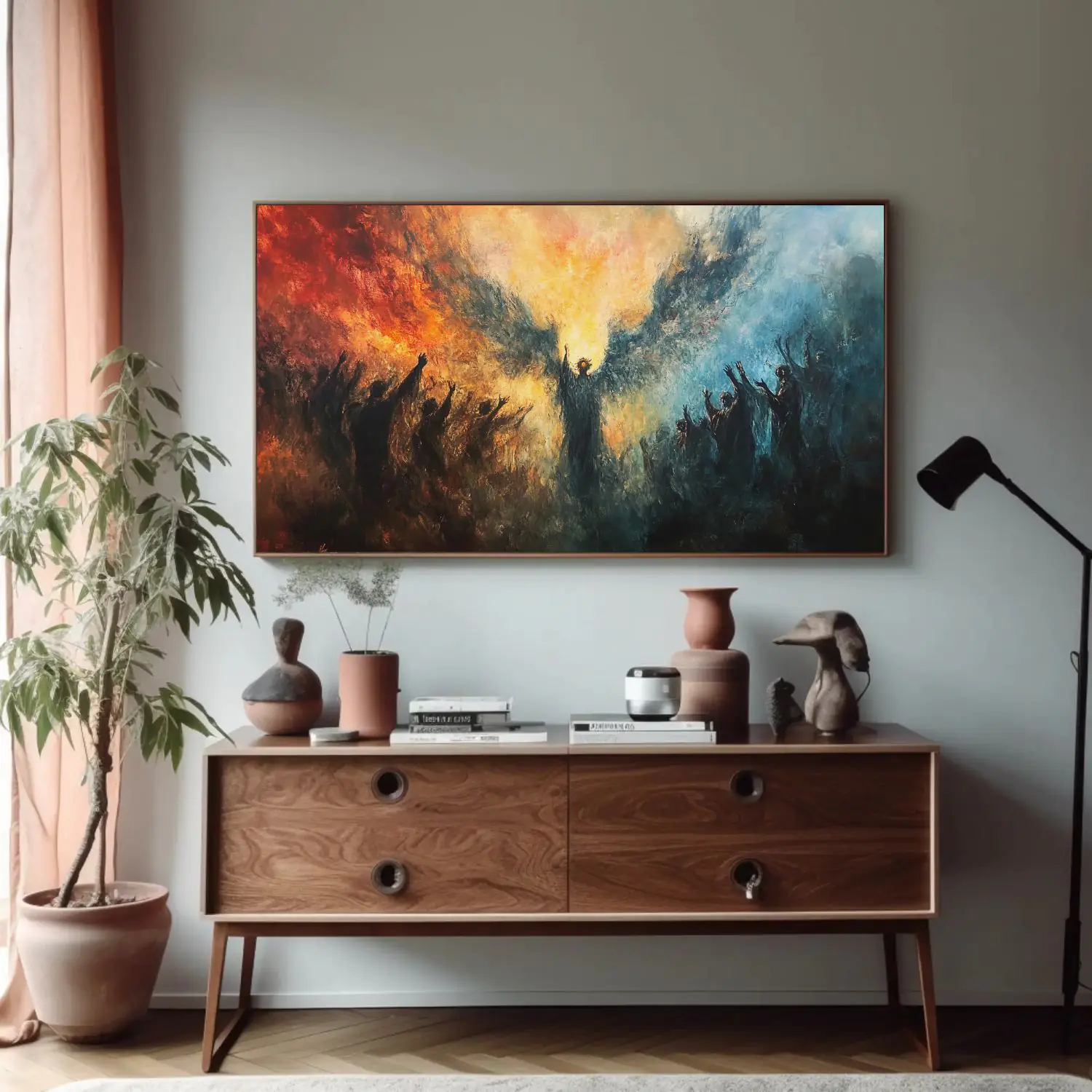 Divine Revelation: A Captivating Burst of Light and Emotion in Abstract Art