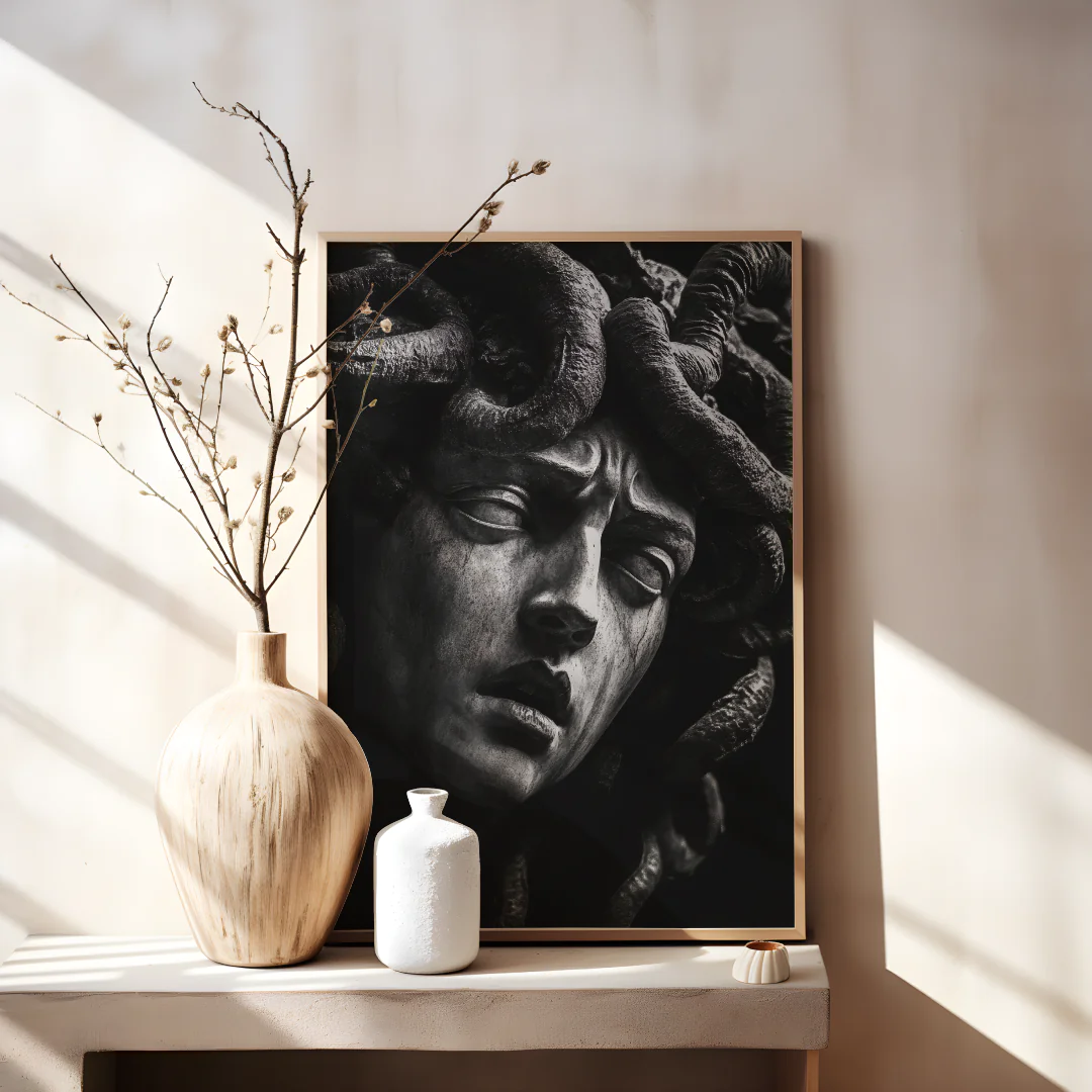 Majestic Medusa Sculpture: Captivating Wall Art for Unique Home Decor