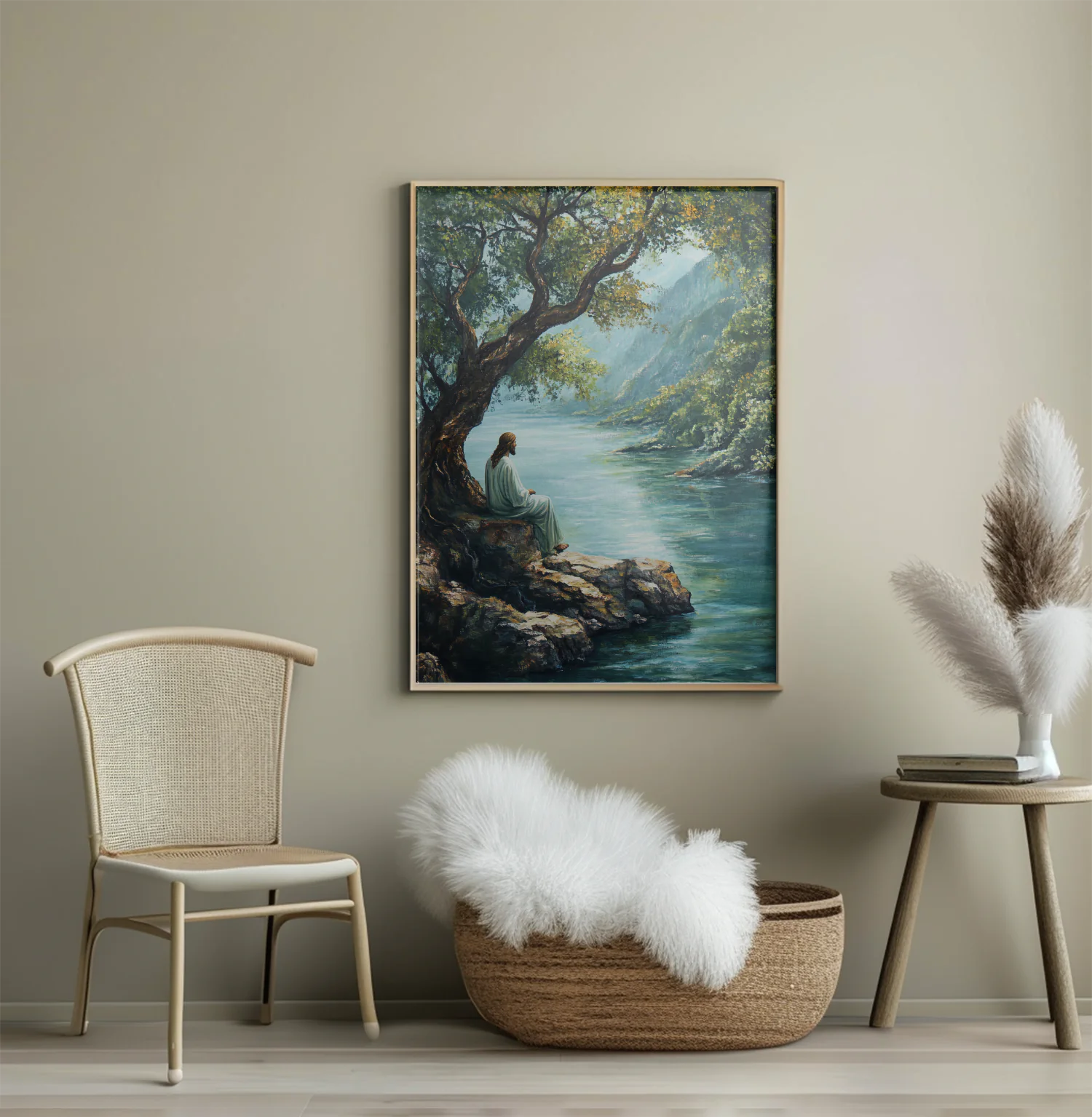 Serenity by the River: A Tranquil Reflection in Nature's Embrace