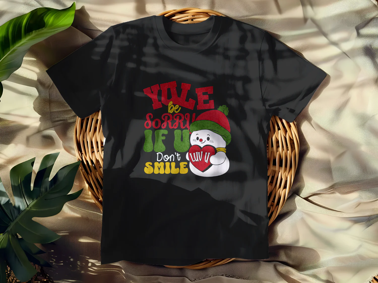 Yule Be Sorry If You Don't Smile Christmas T-Shirt Design