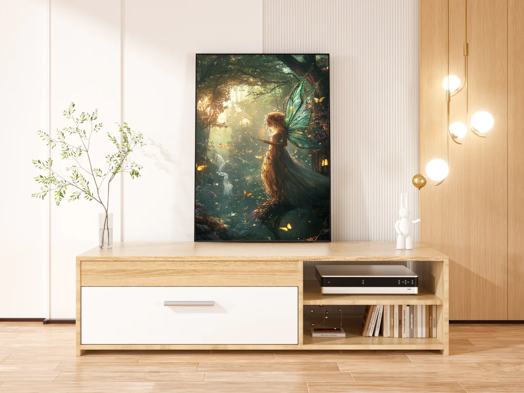 Fairy Enchantment in a Magical Forest - Printable 300DPI Wall Art for Dreamy Decor