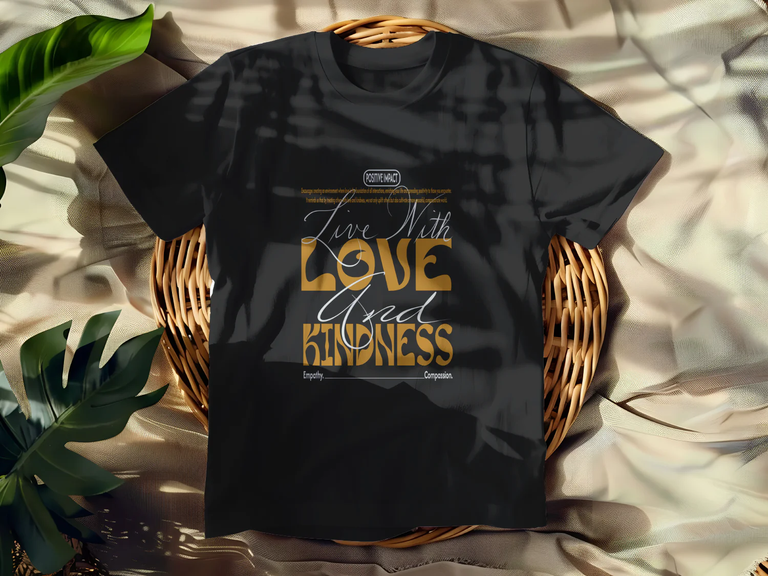 Live With Love and Kindness Positive Impact T-Shirt Design