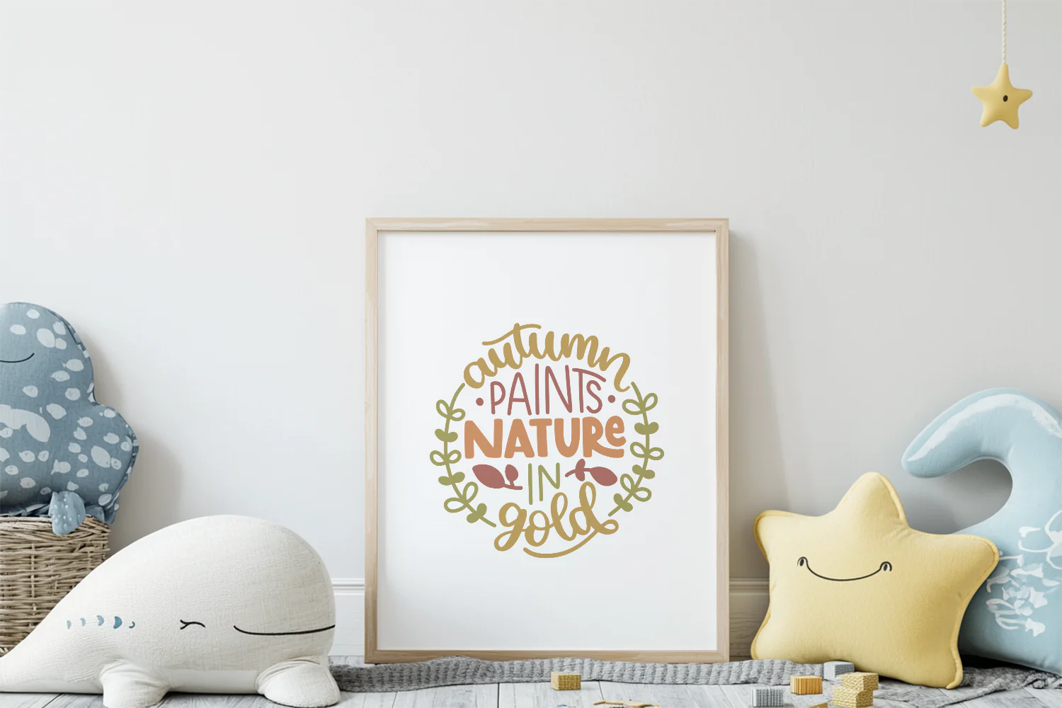Autumn Paints Nature in Gold Printable Wall Art for Cozy Home Decor