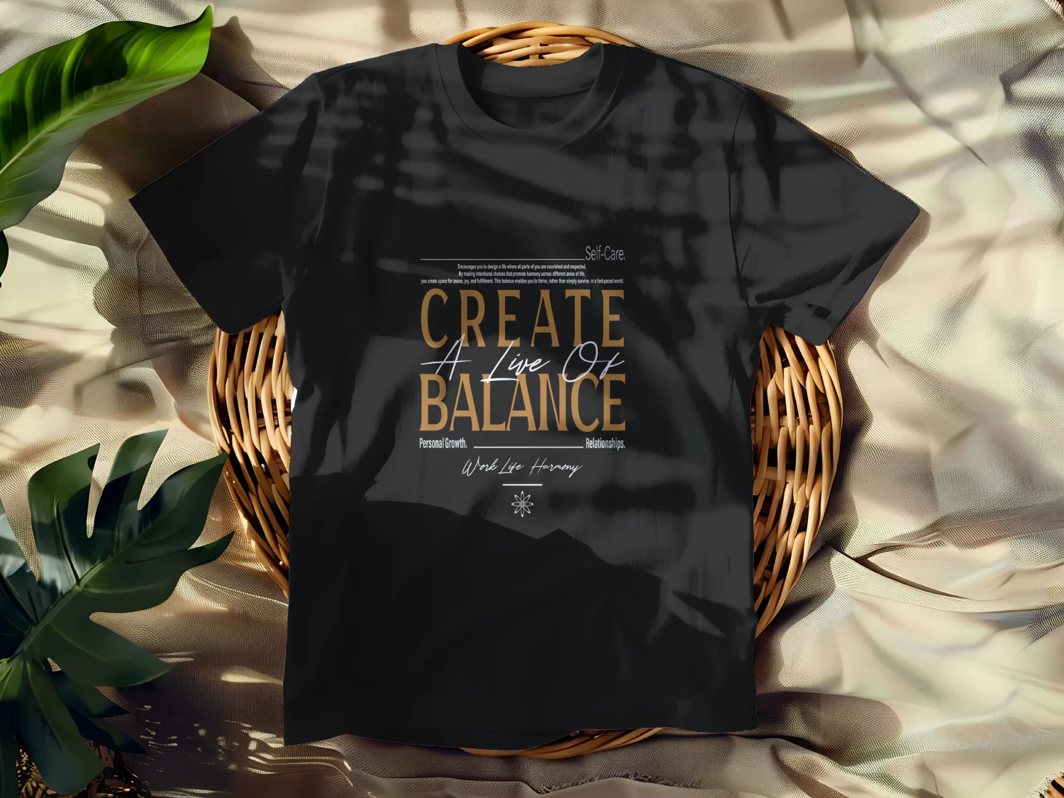 Create a Life of Balance T-Shirt Design for Personal Growth and Work Life Harmony