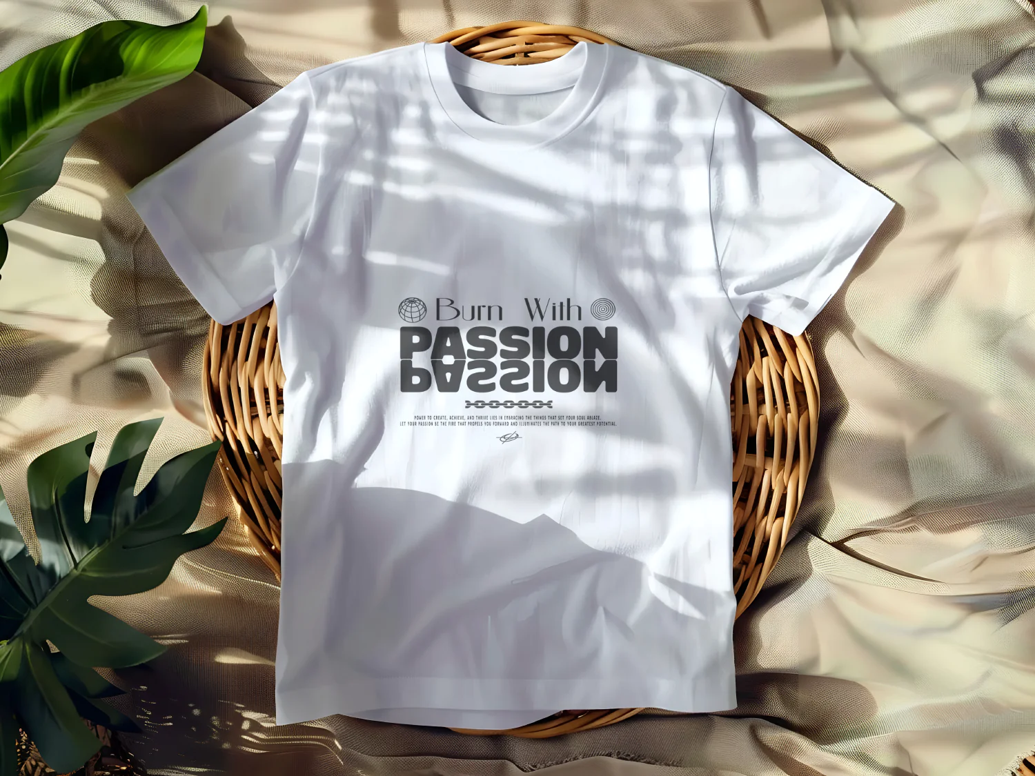 Burn With Passion Motivational T-Shirt Design
