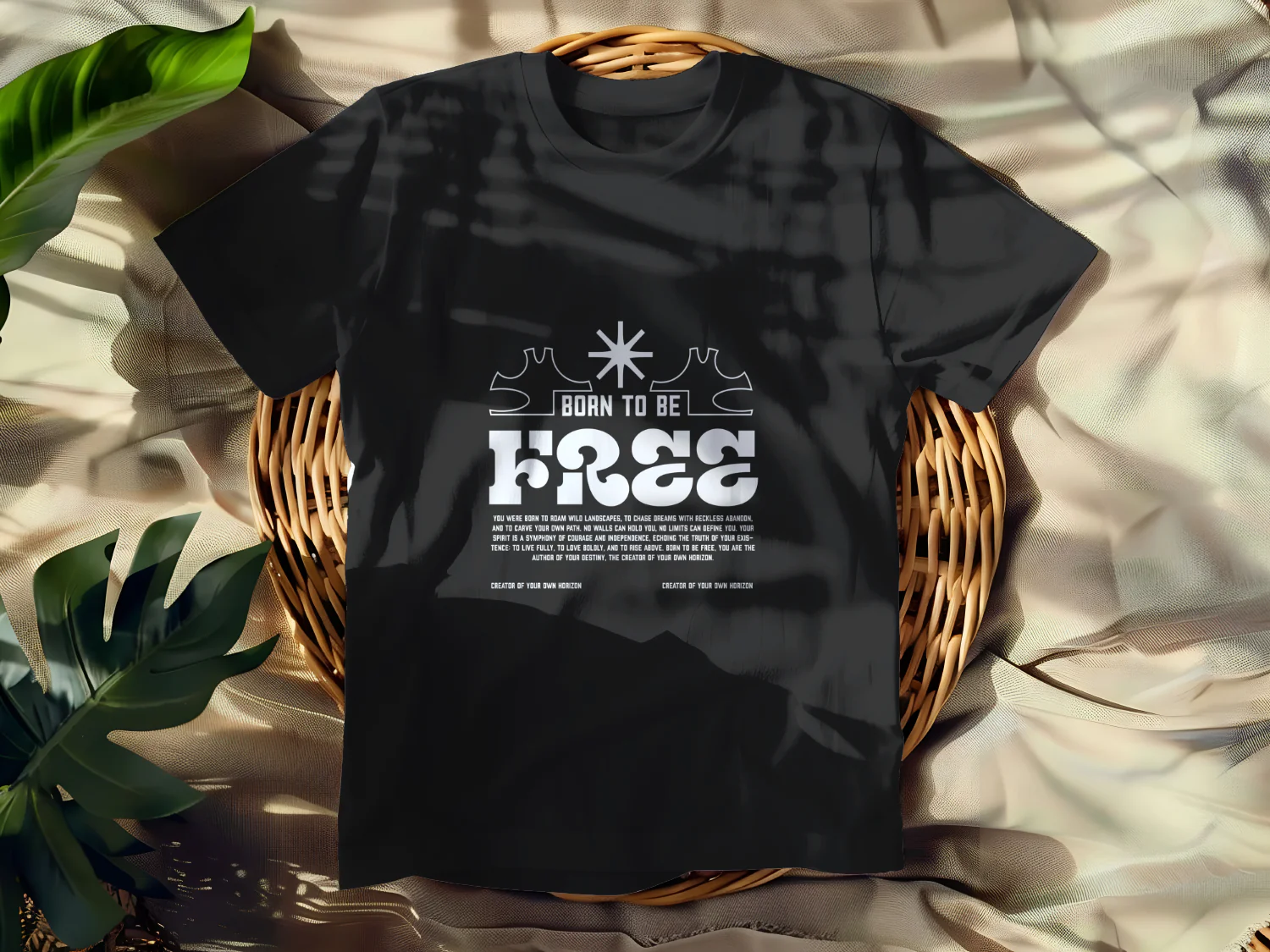 Born to Be Free Inspirational T-Shirt Design for Adventurers and Dreamers