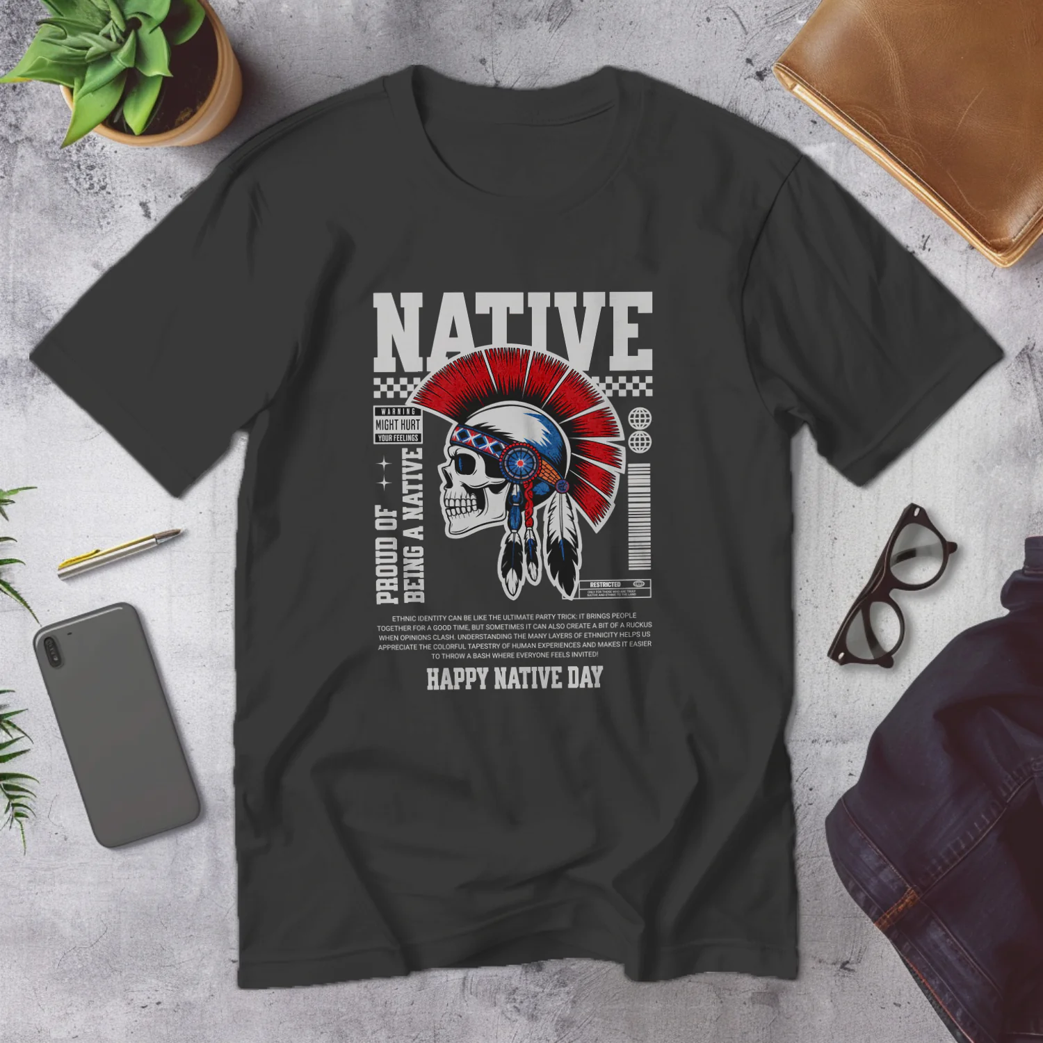 Proud Native Wall Art for Happy Native Day Celebration 300DPI Printable Decor