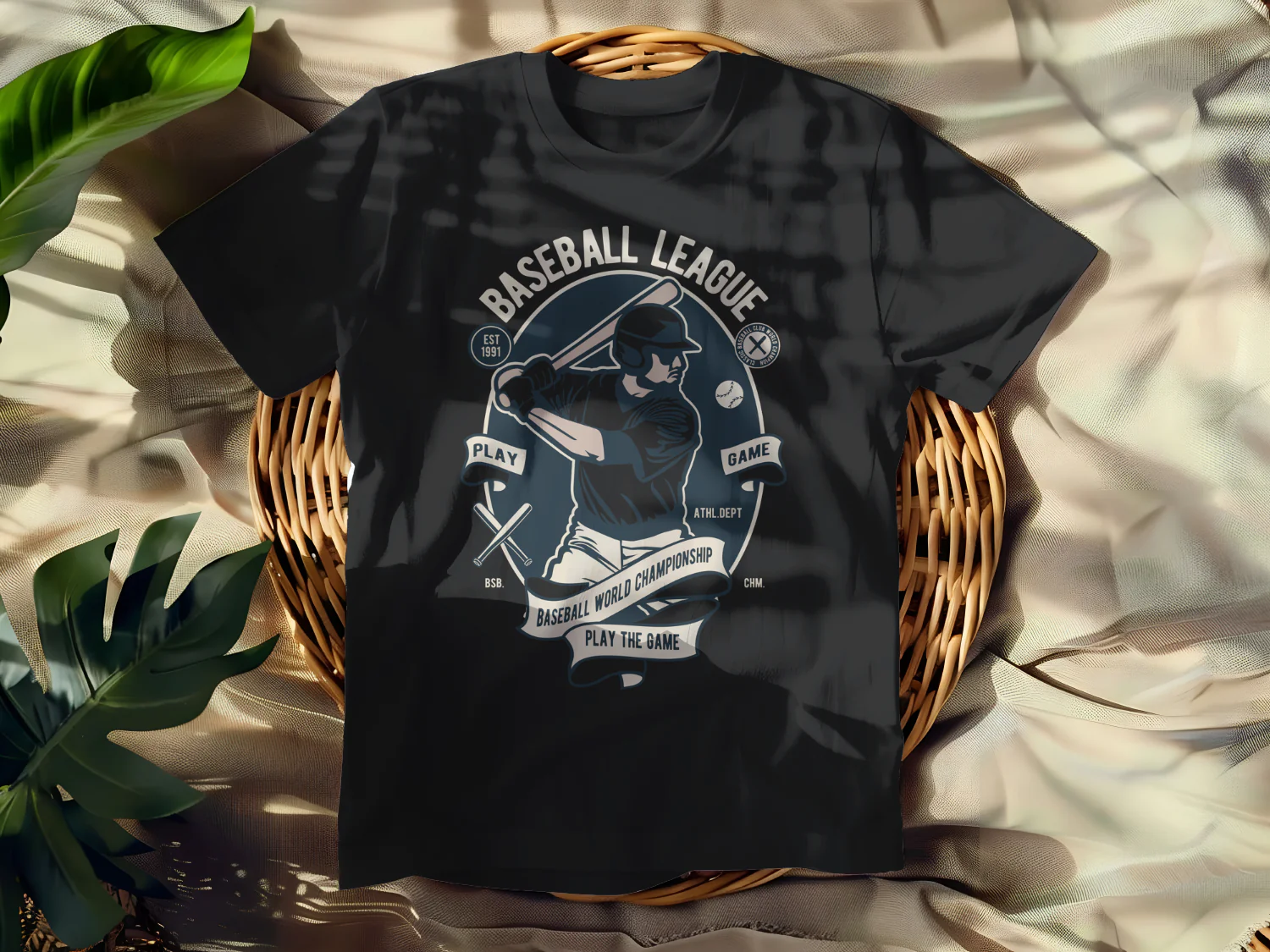 Vintage Baseball League Championship T-Shirt Design for Fans and Players