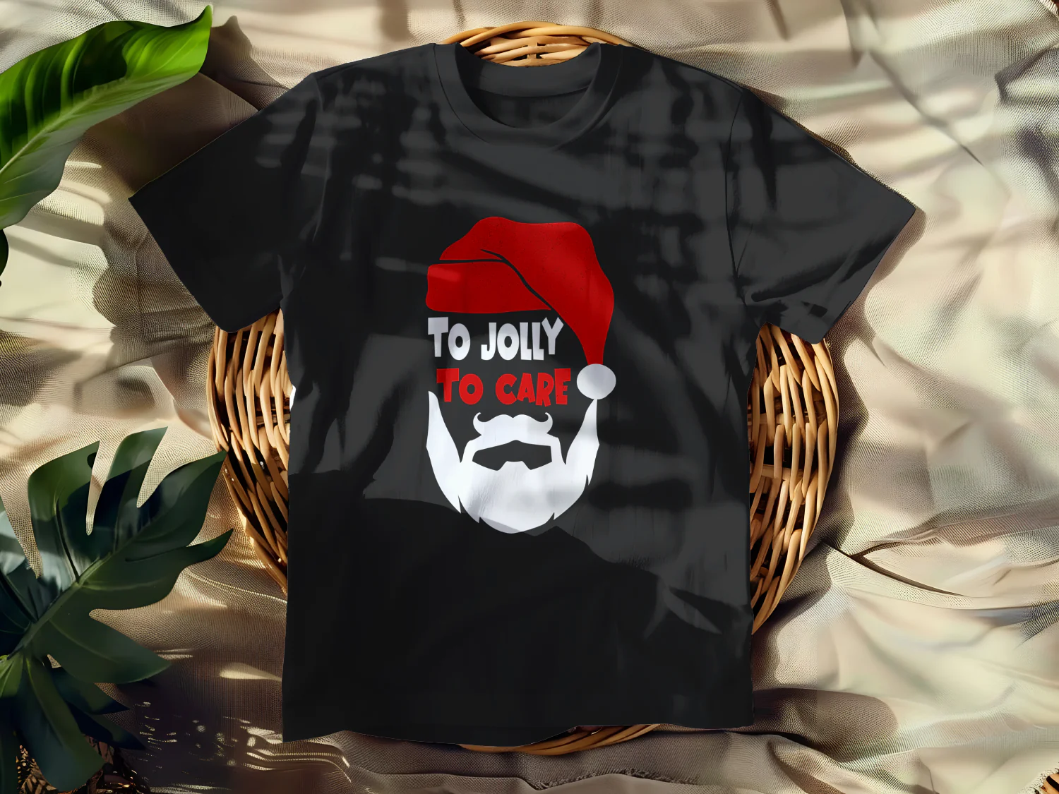 Jolly Santa T-Shirt Design to Spread Cheer and Care for the Holidays