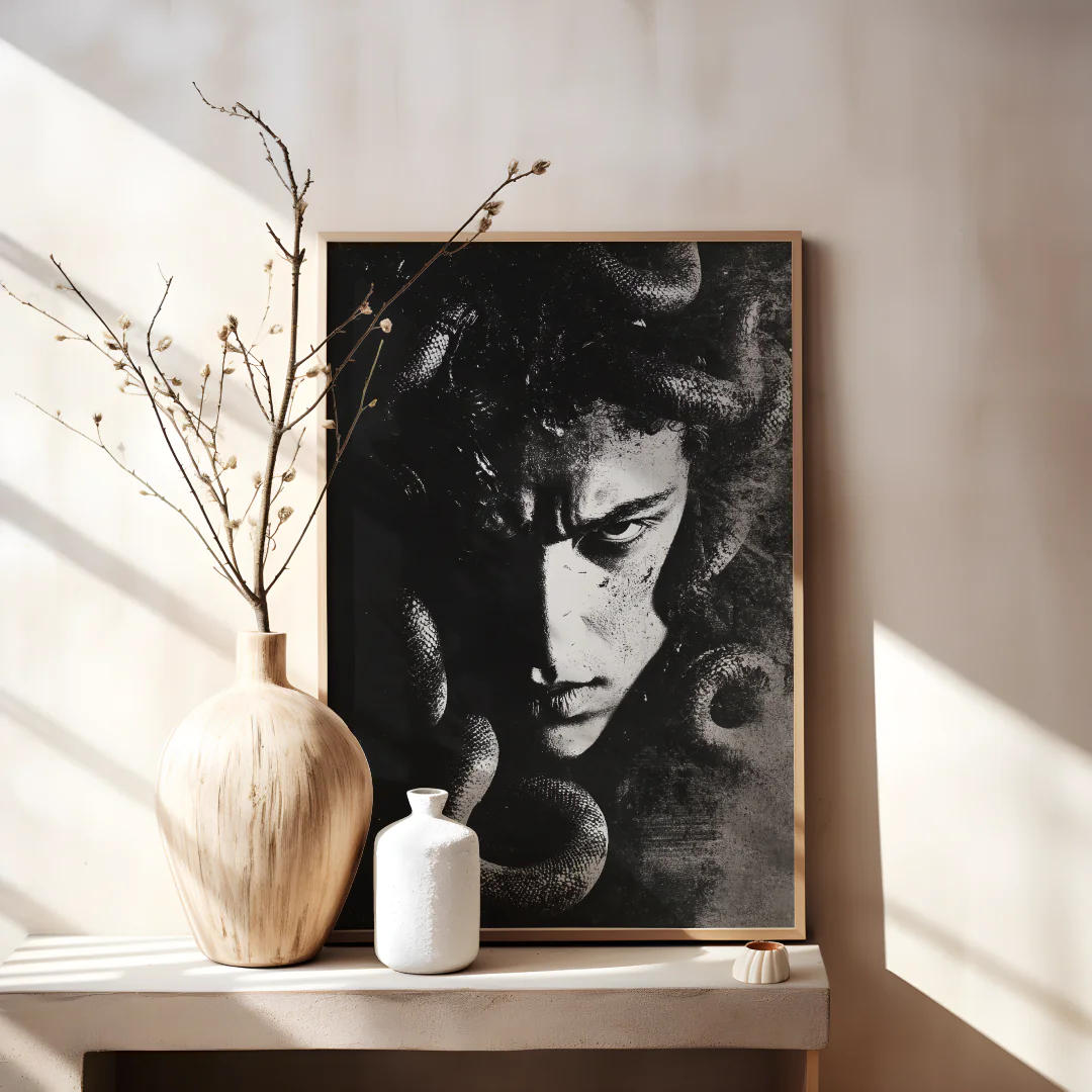 Mystical Serpent Wall Art Printable for Dramatic Home Decor