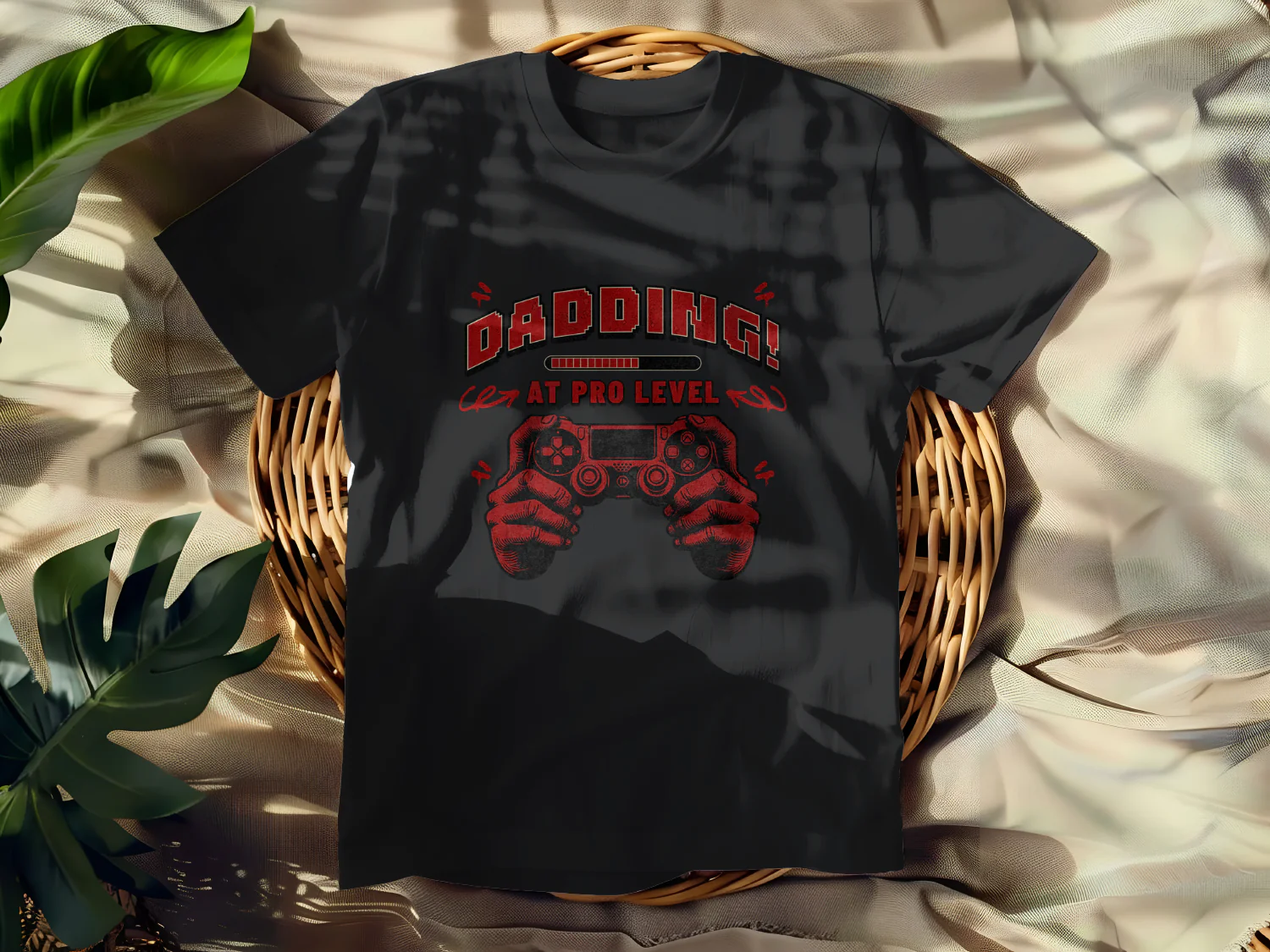 Dadding at Pro Level T-Shirt Design for Gaming Dads
