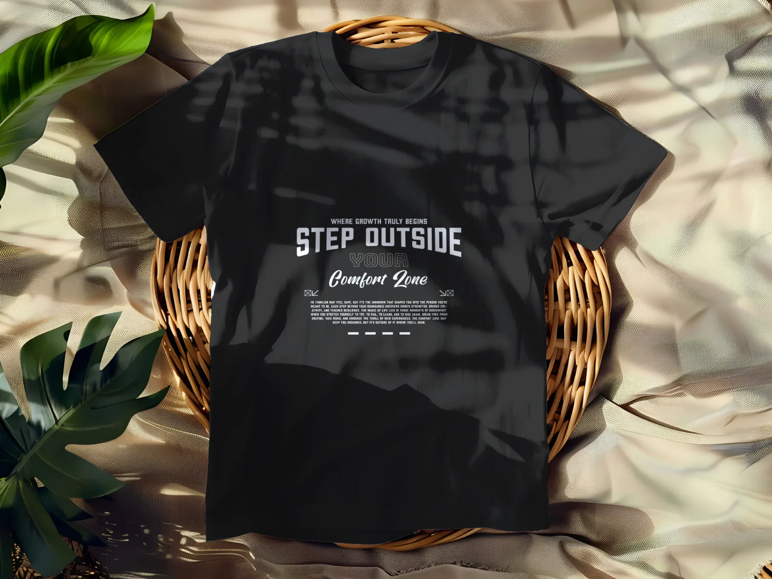 Step Outside Your Comfort Zone Motivational T-Shirt Design