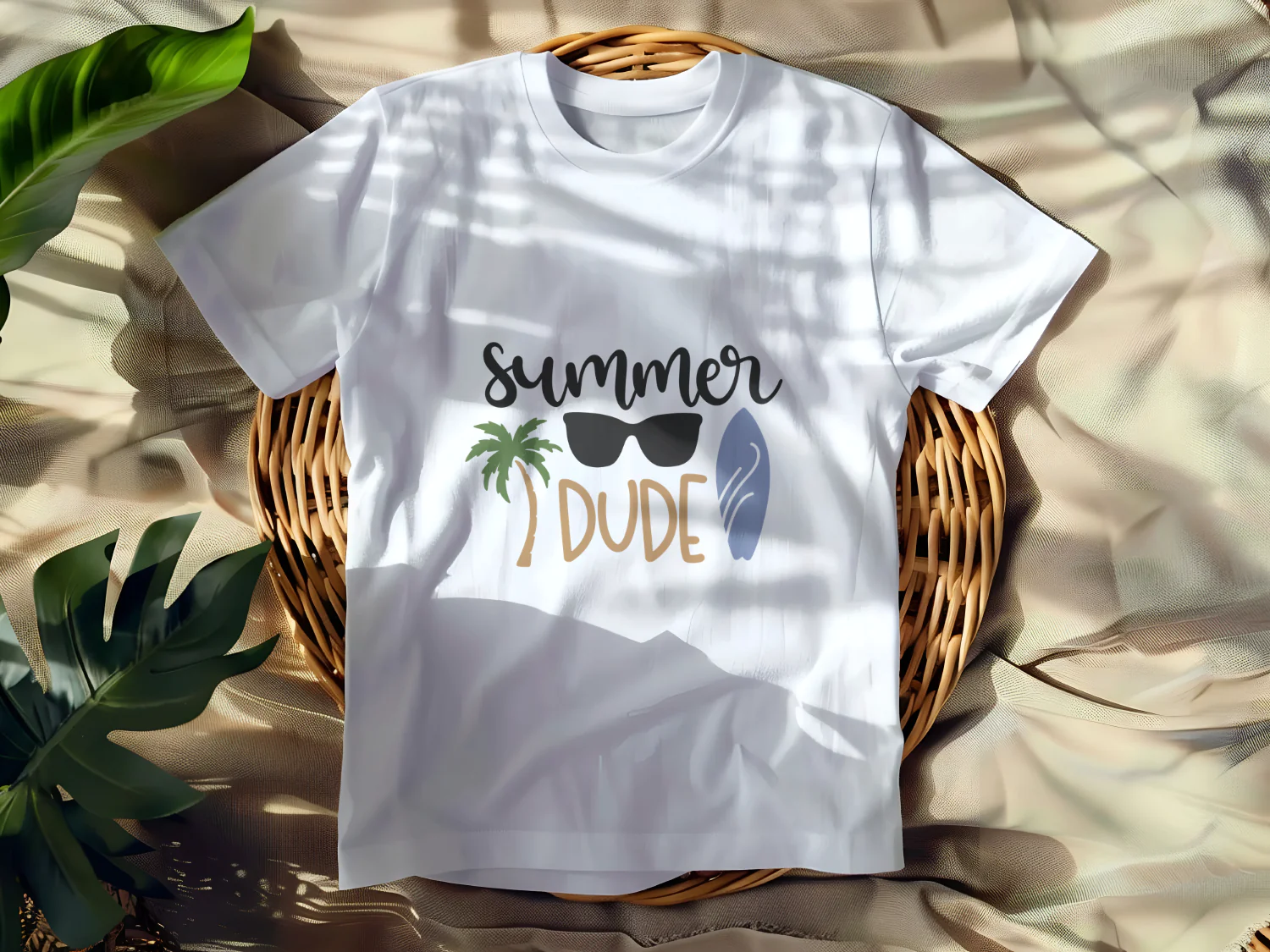 Summer Dude T-Shirt Design for Beach Lovers and Vacation Vibes