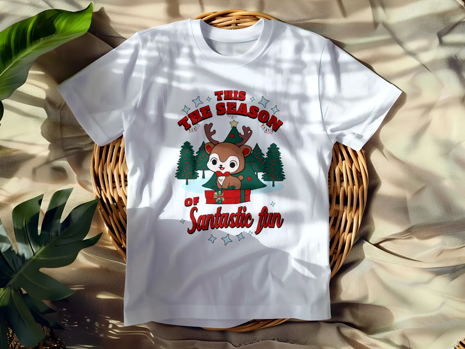 This Season of Santastic Fun Cute Holiday T-Shirt Design