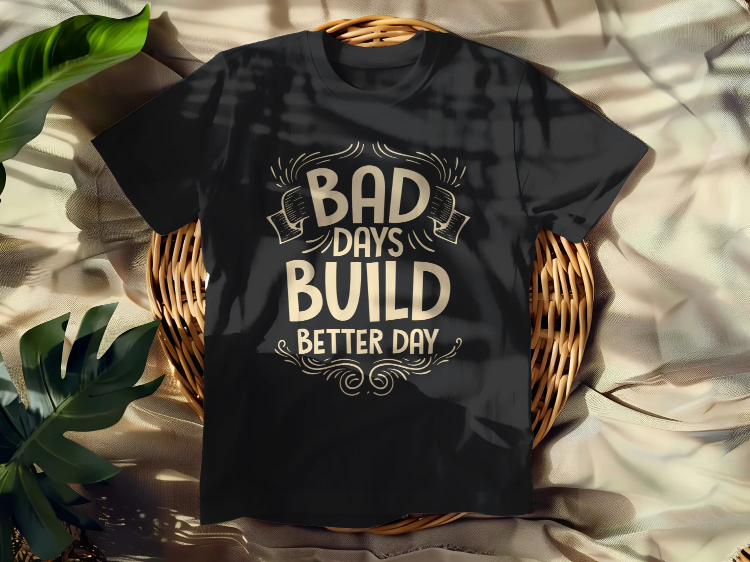 Bad Days Build Better Day T-Shirt Design Inspirational Quote Print