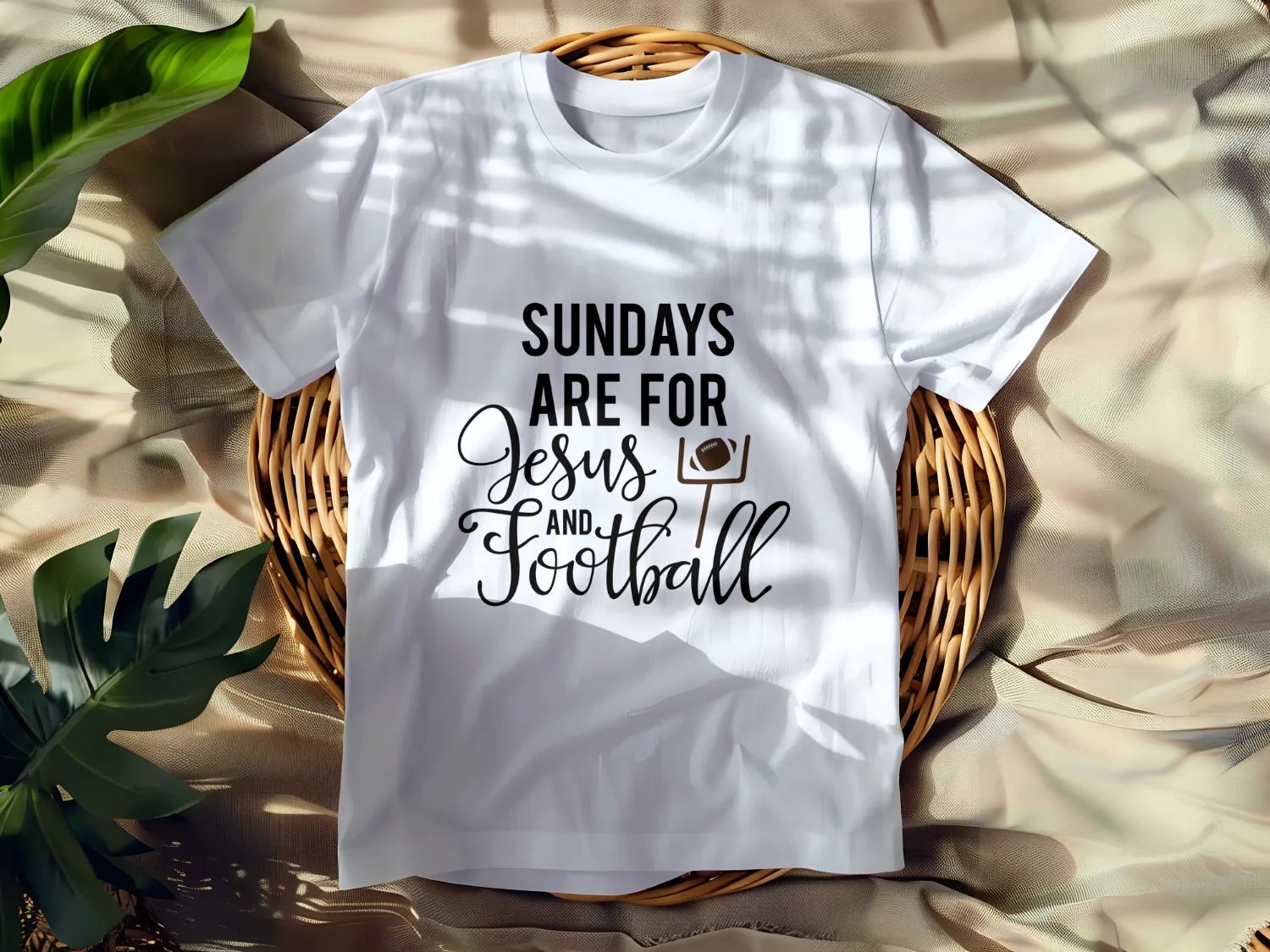 Sundays Are for Jesus and Football T-Shirt Design