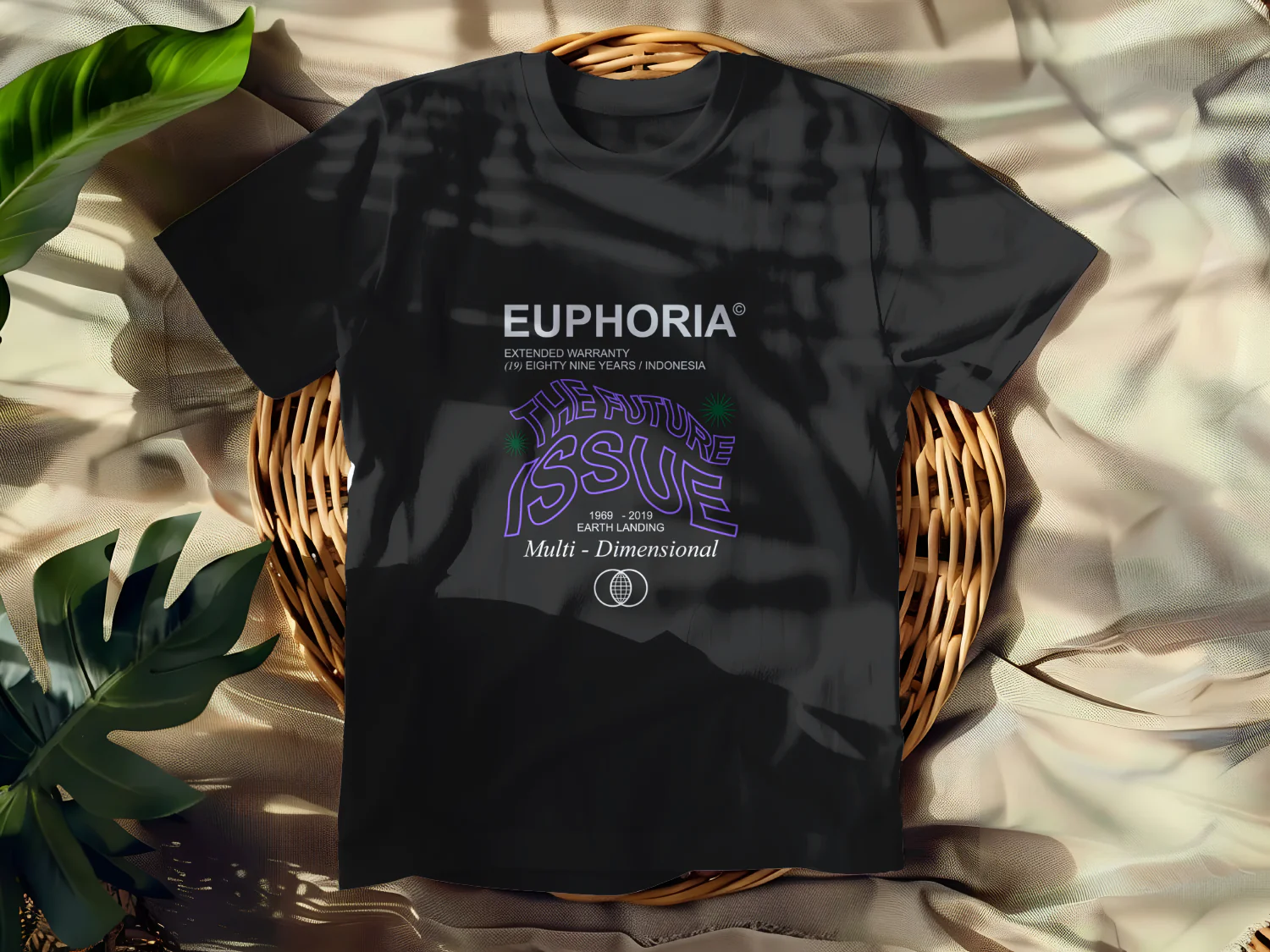 Euphoria T-Shirt Design The Future Issue 1969-2019 Multi-Dimensional Graphic Tee