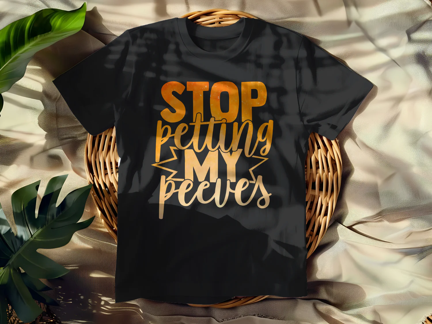 Stop Petting My Peeves T-Shirt Design for Humor Lovers