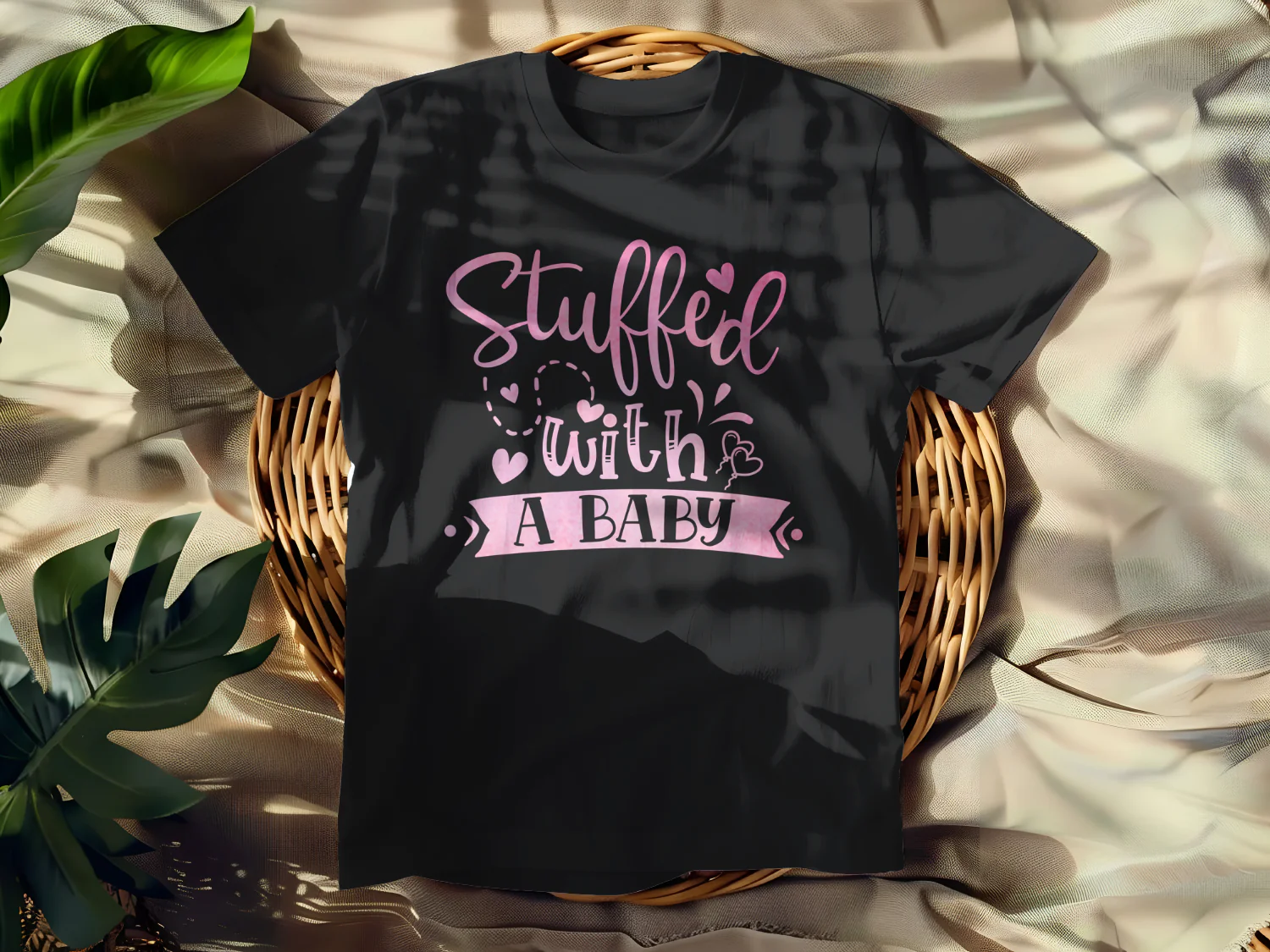 Stuffed with a Baby Cute T-Shirt Design for Expecting Moms Printable File